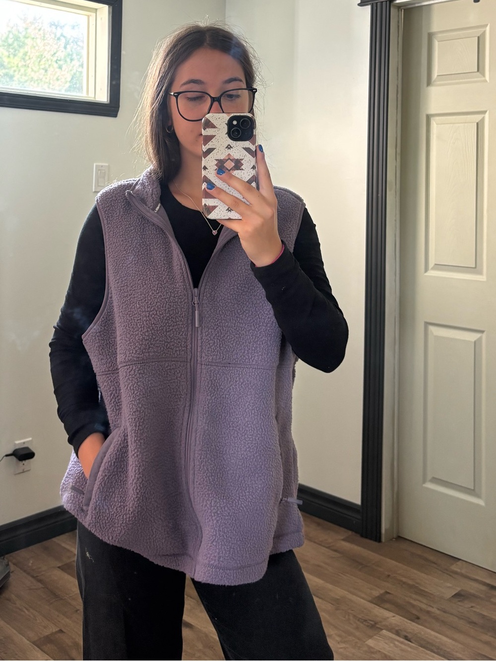 🪻O’NEILL Plush Lavender Zip-Front Fleece Vest 🪻